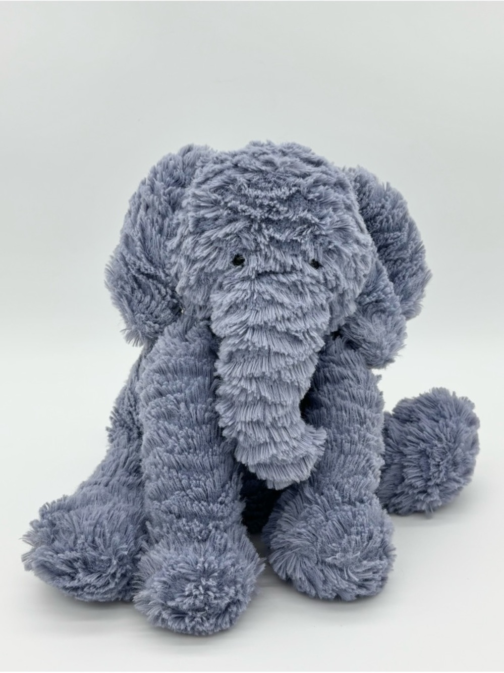 Jellycat Fuddlewuddle Elephant Periwinkle Blue Gray Retired Stuffed Animal Soft